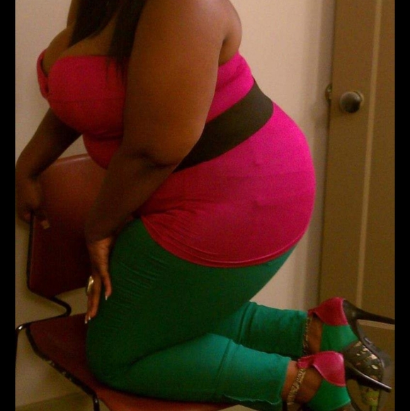 Green jeggings - Picture 2 of 2